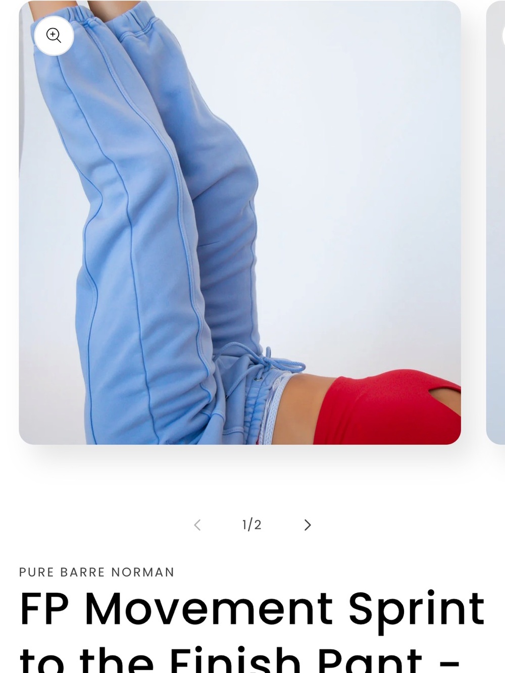 Free People Light Blue Sprint To the Finish Sweats Pants